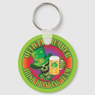 Irish Drinking Team Skull Key Ring