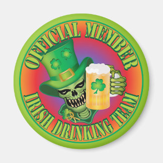 Irish Drinking Team Skull Magnet