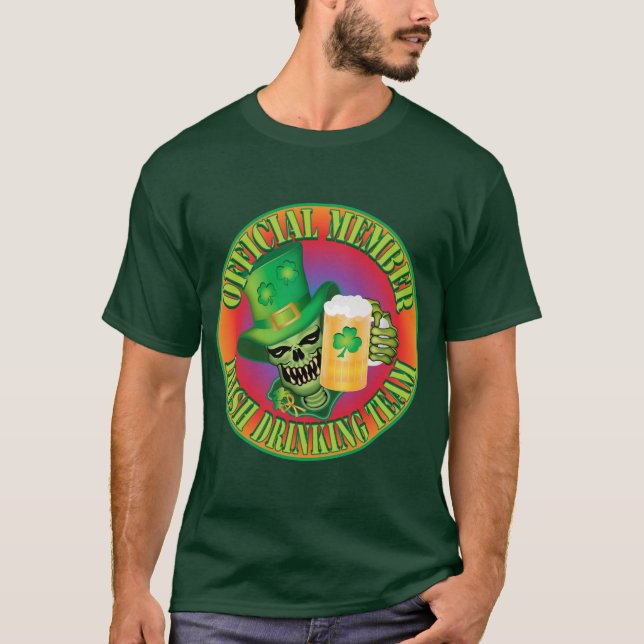 Irish Drinking Team Skull T-Shirt (Front)