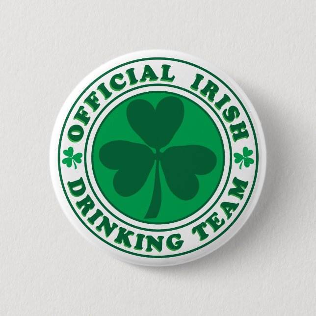 Irish Drinking Team/St. Patrick's Day 6 Cm Round Badge (Front)