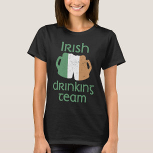 Irish Drinking Team  St Patrick's Day Ireland Flag T-Shirt