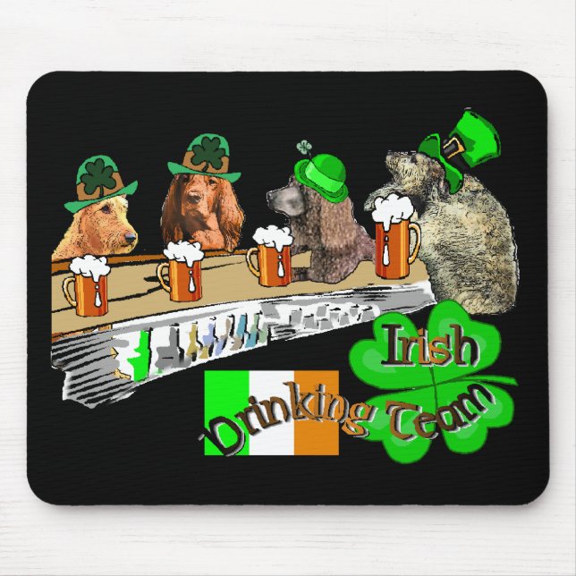 Irish Drinking Team St Patricks Day Mouse Pad (Front)