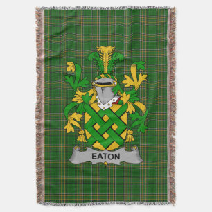  Irish Eaton Coat of Arms Family Crest Ireland Throw Blanket