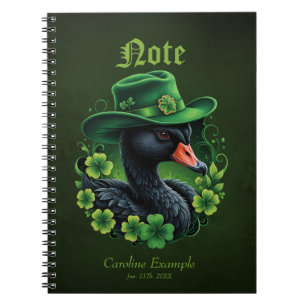 Irish Elegance, The Black Swan of St. Patrick Notebook