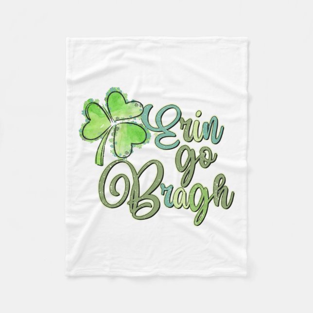 Irish Erin Go Bragh Fleece Blanket (Front)