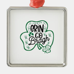Irish Erin Go Bragh Metal Ornament