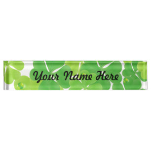 Irish Fab Shamrock Design Nameplate