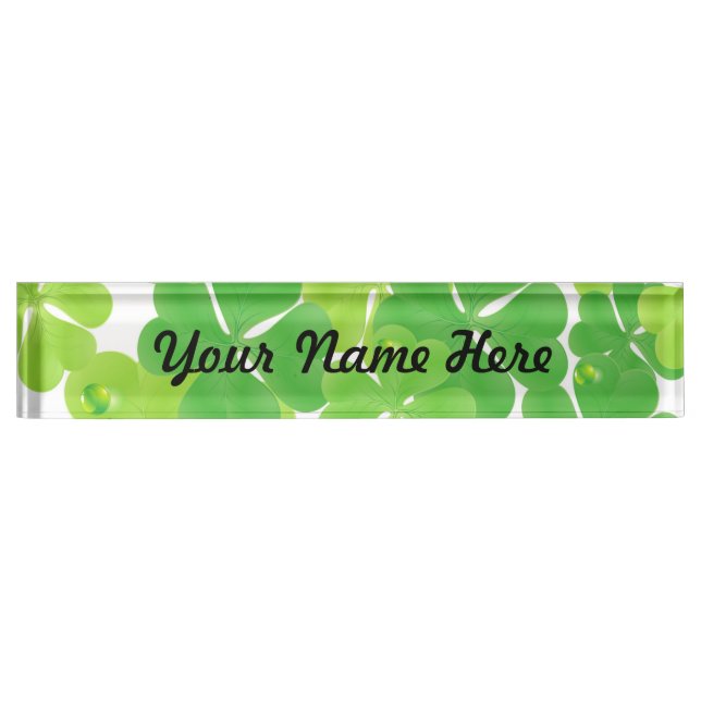 Irish Fab Shamrock Design Nameplate (Front)