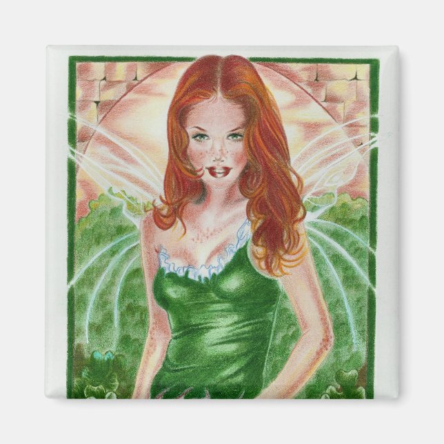 Irish Fairy Shamrock Magnet (Front)