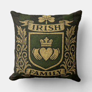 Irish Family Crest Claddagh St. Patrick’s Day Cushion