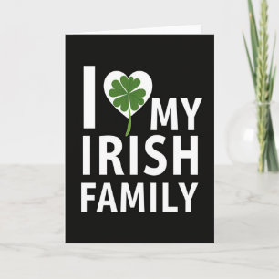 Irish Family Love Heart Card