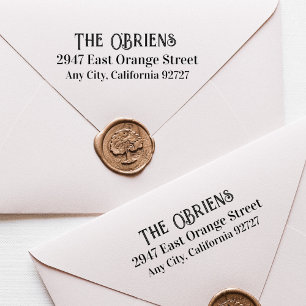 Irish Family Name & Return Address Rubber Stamp