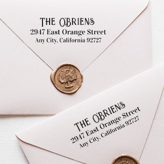 Irish Family Name & Return Address Rubber Stamp