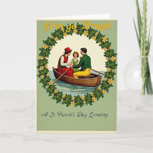 Irish Family Vintage Scene Card