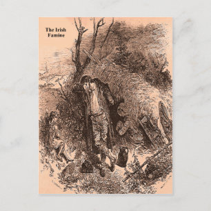Irish Famine picture collection for postcard