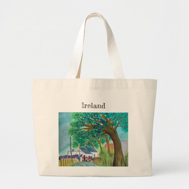 Irish Farmhouse Large Tote Bag (Front)