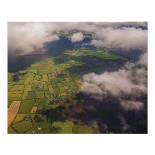 Irish Farmland Patchwork – Aerial Landscape Print
