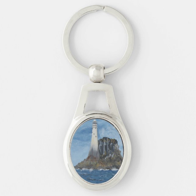 Irish Fastnet Lighthouse, County Cork, Ireland    Key Ring (Front)