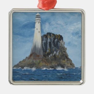 Irish Fastnet Lighthouse, County Cork, Ireland Metal Ornament