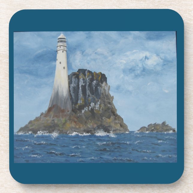Irish Fastnet Lighthouse, County Cork Ireland, Set Coaster (Front)