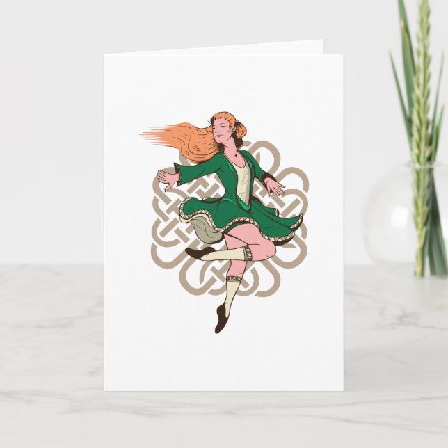 Irish female dancer card (Front)