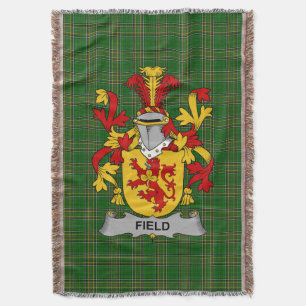 Irish Field Coat of Arms Family Crest Ireland Throw Blanket