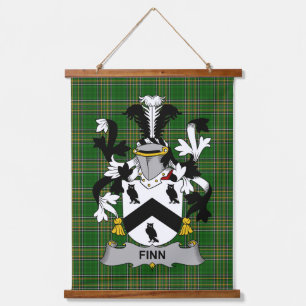 Irish Finn or O_Finn Coat of Arms Family Crest Hanging Tapestry