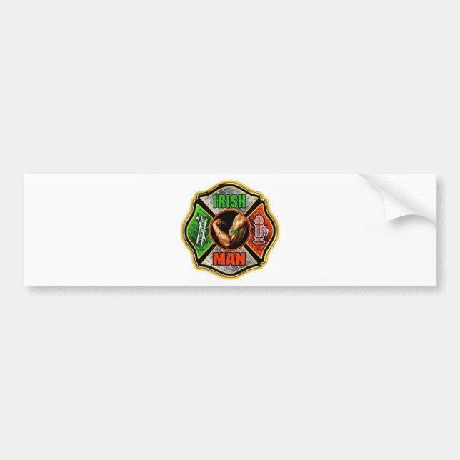 Irish Fire fighter Bumper Sticker (Front)