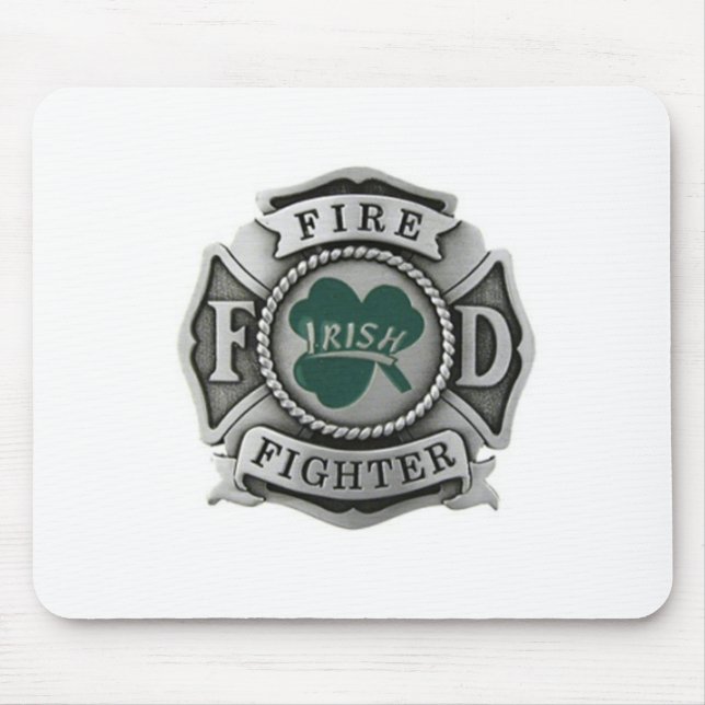 Irish Firefighter Badge Mouse Pad (Front)