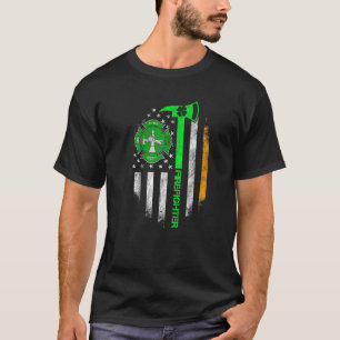 Irish Firefighter St Patricks Day Shirt Fireman Pr