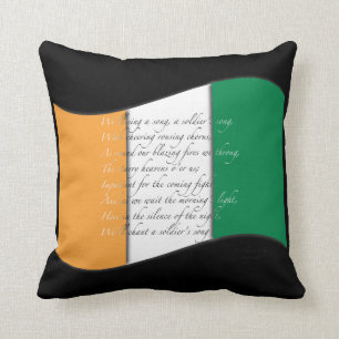Irish Flag and Anthem Pillow