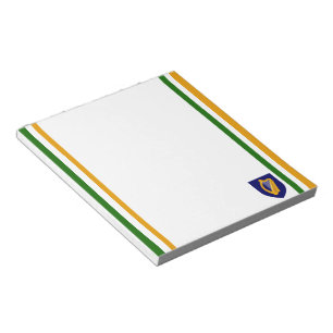Irish flag and coat of arms notepad