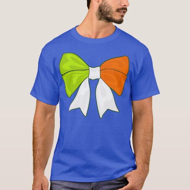 Irish Flag Bow Tie St Patrick Paddy Patty Day T-Shirt (Front)