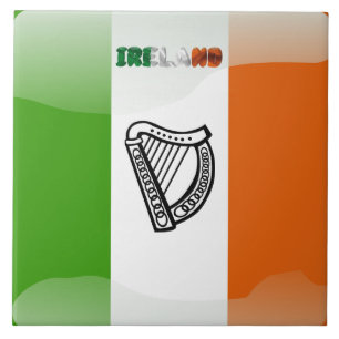 Irish flag ceramic tile