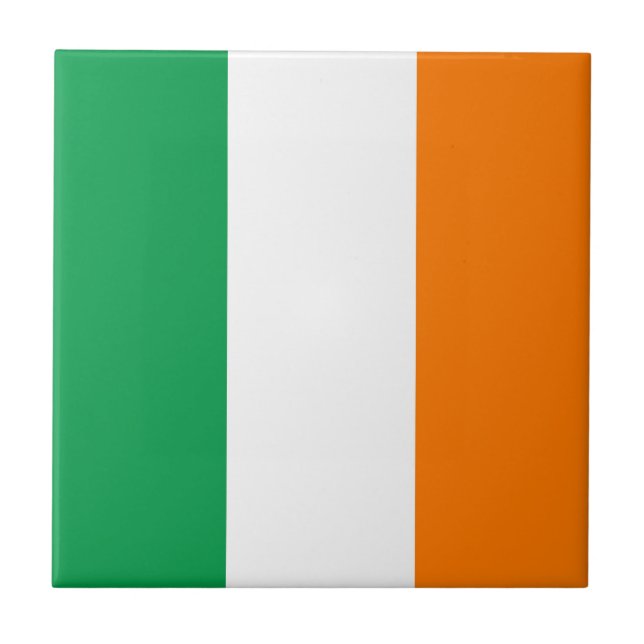 Irish Flag Ceramic Tile (Front)