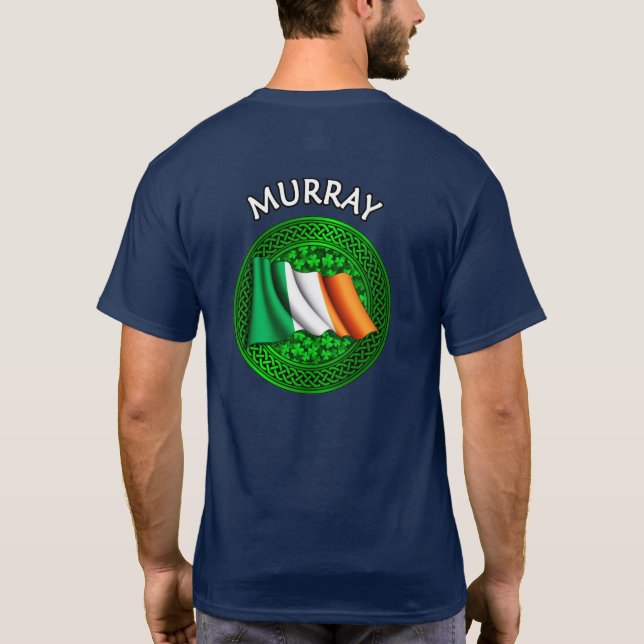 Irish Flag Clover Celtic Knot - Murray T-Shirt (Back)