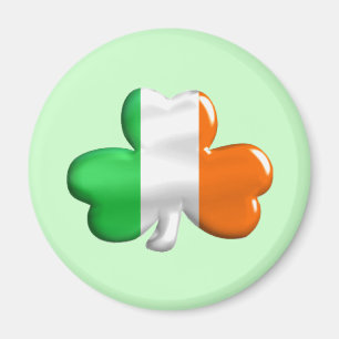 Irish Flag Clover Magnet