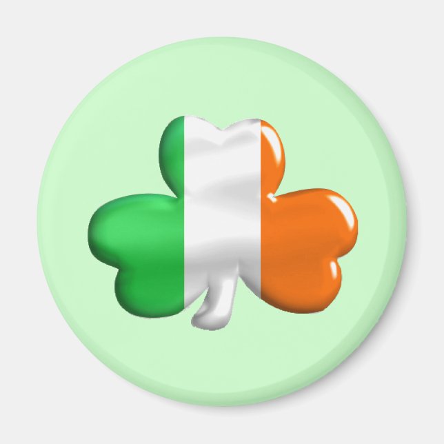 Irish Flag Clover Magnet (Front)