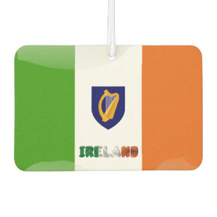 Irish flag-coat of arms car air freshener