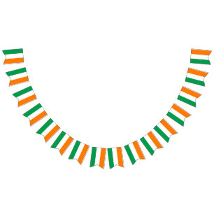 Irish Flag coloured Bunting Flags