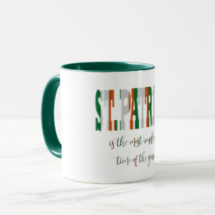 Irish Flag Colours in Text St. Patrick Mug