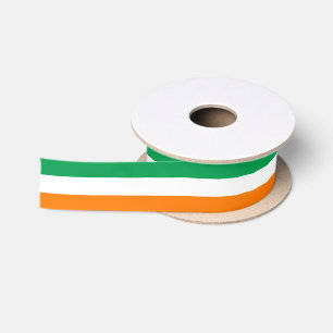 Irish flag colours ribbon, Ireland /sports Satin Ribbon