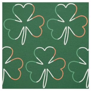 Irish Flag Colours Shamrock Clover St. Patrick Fabric