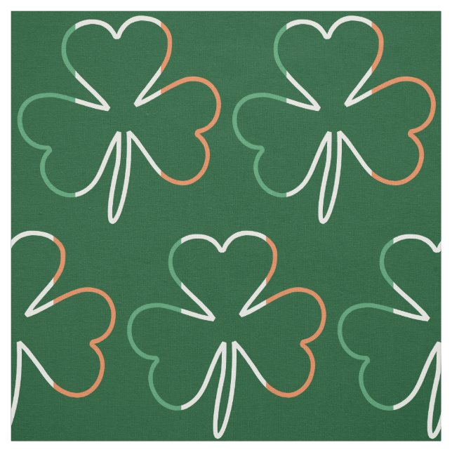 Irish Flag Colours Shamrock Clover St. Patrick Fabric (Swatch)