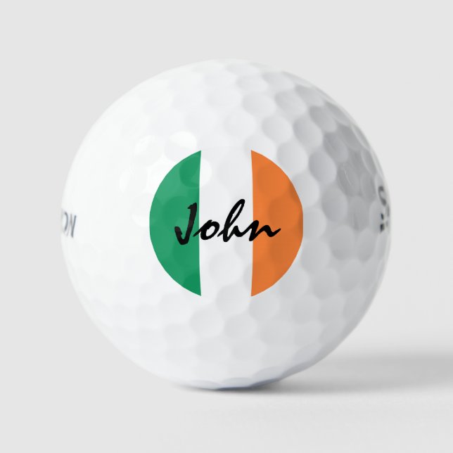 Irish Flag Custom Name ssf gbt Golf Balls (Front)