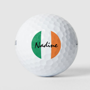 Irish Flag Custom Name wu gbcnt Golf Balls