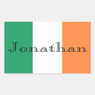 Irish Flag Customisable Name stkcn Rectangular Sticker