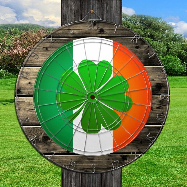 Irish Flag Dartboard & Shamrock darts / game board (Creator Uploaded)