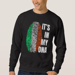 Irish Flag Dna Fingerprint Ireland Sweatshirt