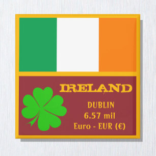 Irish flag, Dublin & Ireland, travel /sports fans Magnet
